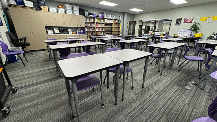 A first-floor classroom.